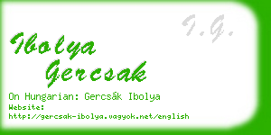 ibolya gercsak business card