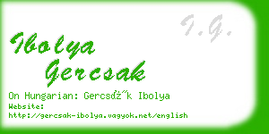 ibolya gercsak business card